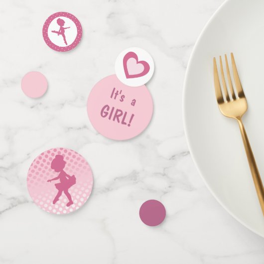 Baby shower van roze Ballerina Confetti (Groep)