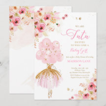 Baby shower van roze en goudFloral Ballerina