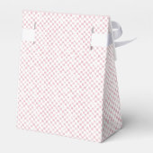 Baby shower van Roze en White Gingham Bedankdoosjes (Achterkant)