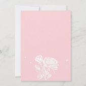 Baby shower van roze en witte vlindervlinder kaart (Achterkant)