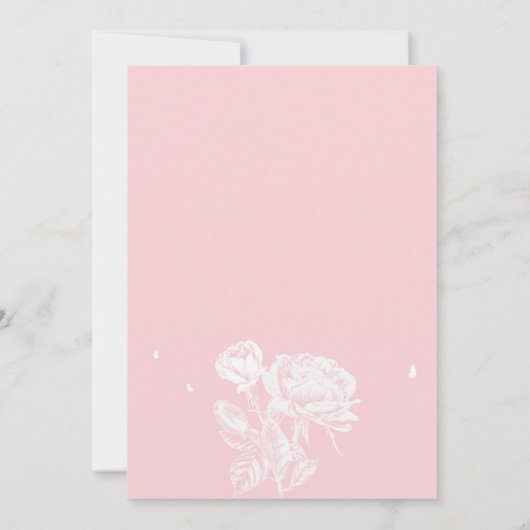 Baby shower van roze en witte vlindervlinder kaart (Achterkant)