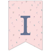 Baby shower van roze en zeemacht vlaggetjes (Derde vlag)