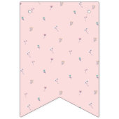 Baby shower van roze en zeemacht vlaggetjes (Eerste vlag)