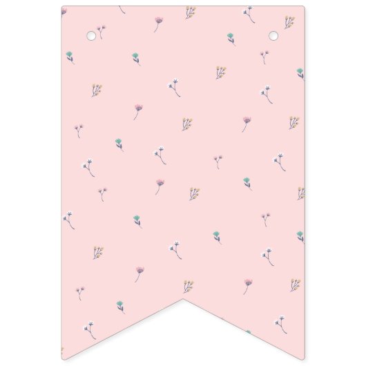 Baby shower van roze en zeemacht vlaggetjes (Eerste vlag)