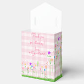 Baby shower van roze Gingham Colorful Flowers- Bedankdoosjes (Geopend)