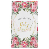 Baby shower van roze goudponden klein cadeauzakje (Voorkant)