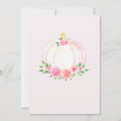 Baby shower van roze pompoenen kaart (Achterkant)