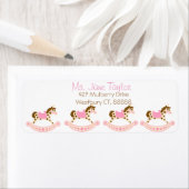 Baby shower van roze Rocking Horse Etiket (Insitu)