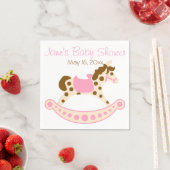 Baby shower van roze Rocking Horse Servet (Insitu)
