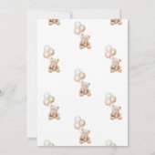 Baby shower van roze Teddy Bear-ballonnen Kaart (Achterkant)