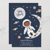 Baby shower van ruimtevaarder kaart (Voorkant / Achterkant)