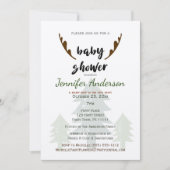 Baby shower van Rustic Pine en Antler Kaart (Voorkant)