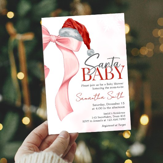 Baby shower van Santa Winter Kaart