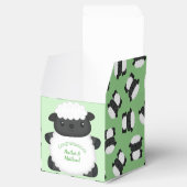 Baby shower van schapen Groen Bedankdoosjes (Geopend)