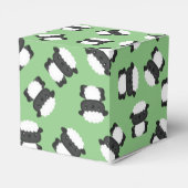 Baby shower van schapen Groen Bedankdoosjes (Achterkant)