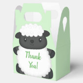 Baby shower van schapen Groen Bedankdoosjes (Geopend)