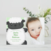 Baby shower van schapen Groen Kaart (Staand voorkant)