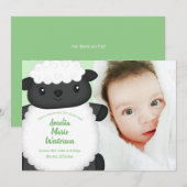 Baby shower van schapen Groen Kaart (Voorkant / Achterkant)