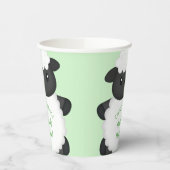 Baby shower van schapen Groen Papieren Bekers (Links)