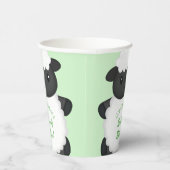 Baby shower van schapen Groen Papieren Bekers (Rechts)