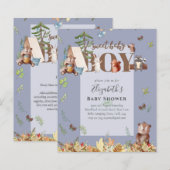 Baby shower van schattig Beer-kampeer in (Voorkant / Achterkant)