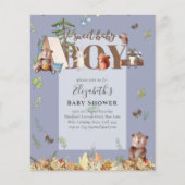 Baby shower van schattig Beer-kampeer in (Voorkant)