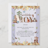 Baby shower van schattig Beer-kampeer in (Achterkant)