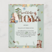 Baby shower van schattig Beer-kampeer in Flyer (Achterkant)