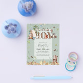 Baby shower van schattig Beer-kampeer in Flyer (Enkel)