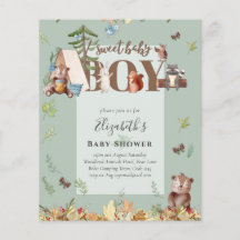 Baby shower van schattig Beer-kampeer in