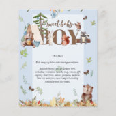 Baby shower van schattig Beer-kampeer in Flyer (Achterkant)