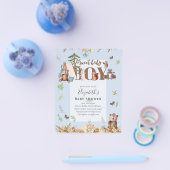 Baby shower van schattig Beer-kampeer in Flyer (Enkel)