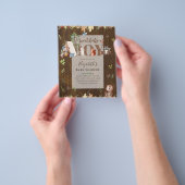 Baby shower van schattig Beer-kampeer in Flyer (Hand)