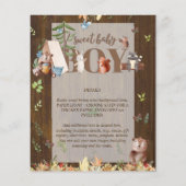 Baby shower van schattig Beer-kampeer in Flyer (Achterkant)