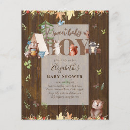 Baby shower van schattig Beer-kampeer in Flyer
