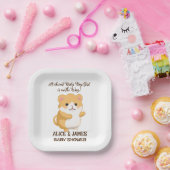 Baby shower van Schattigee hamster Papieren Bordje (Feest)