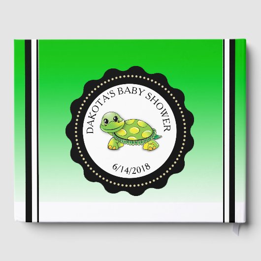 Baby shower van schildpad en Button - Keepomwille Gastenboek (Achterkant)