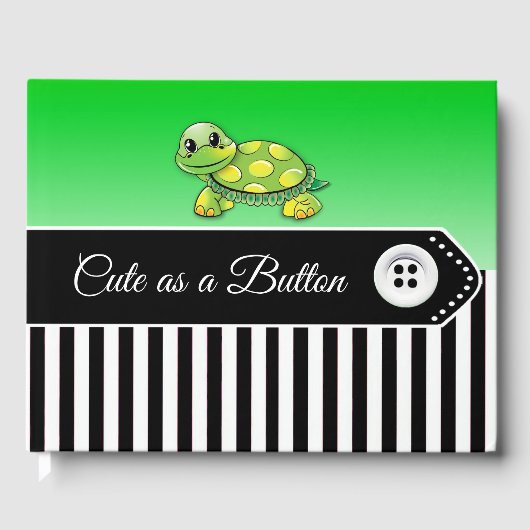 Baby shower van schildpad en Button - Keepomwille  Gastenboek (Voorkant)