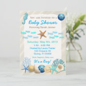 Baby shower van Seaside Oceanic Boy Kaart (Staand voorkant)