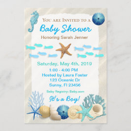 Baby shower van Seaside Oceanic Boy Kaart
