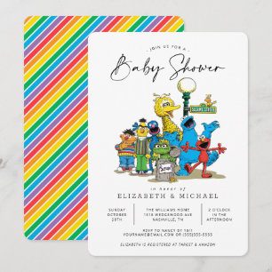Baby shower van Sesamstraat Vrienden Kaart