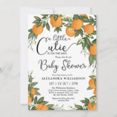 Baby shower van Sinaasappel Citrus Greenery Kaart (Voorkant)