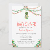 Baby shower van sinaasappelen met flessen kaart (Voorkant)