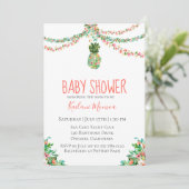 Baby shower van sinaasappelen met flessen kaart (Staand voorkant)