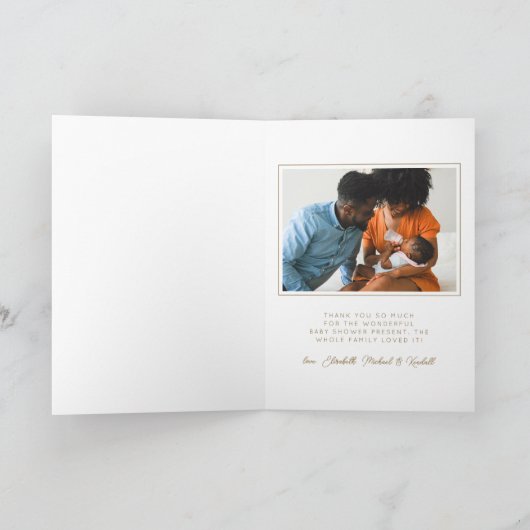 Baby shower van snoopy en ballonnen bedankkaart (Binnen)