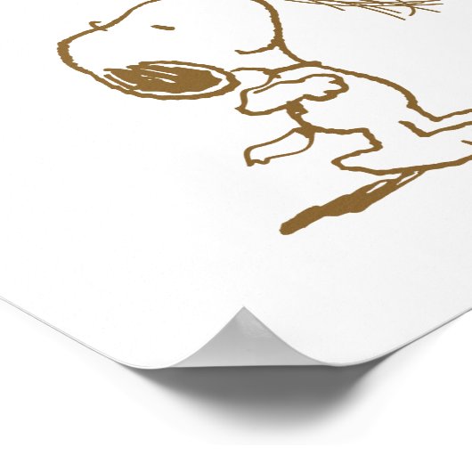 Baby shower van snoopy en ballonnen poster (Hoek)