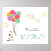 Baby shower van snoopy en ballonnen poster (Voorkant)