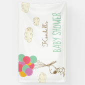 Baby shower van snoopy en ballonnen spandoek (Verticaal)