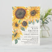 Baby shower van soedanische zomerbloemen kaart (Staand voorkant)