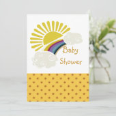 Baby shower van soennieten en wolken kaart (Staand voorkant)